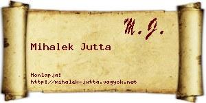 Mihalek Jutta névjegykártya